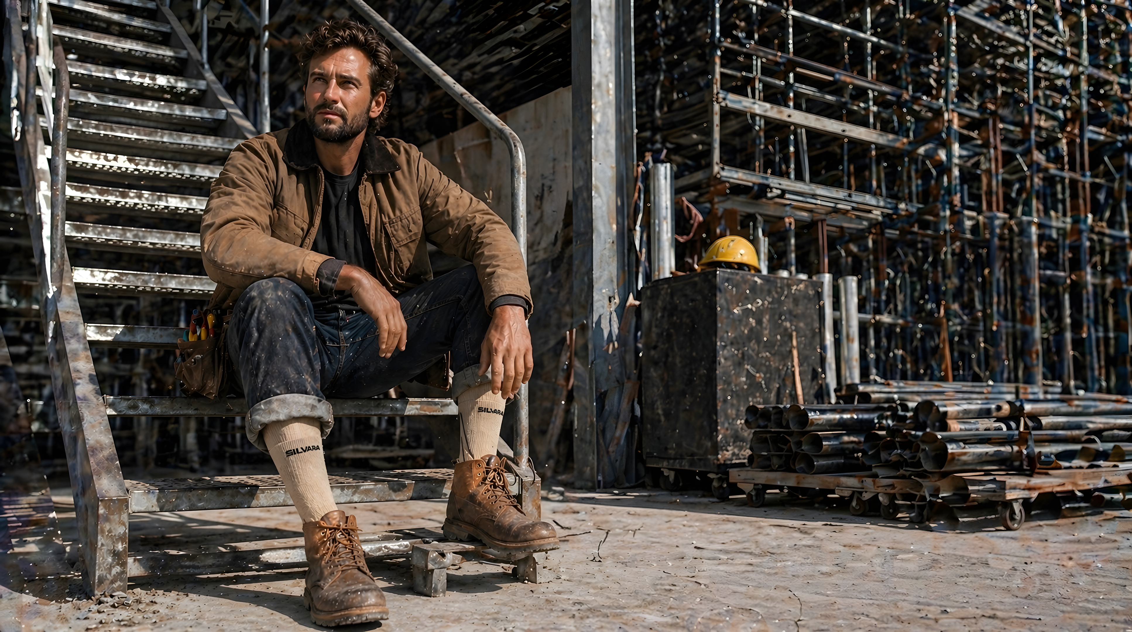 On-the-job wear in SILVARA — silver-infused thin crew socks for long shifts and work boots