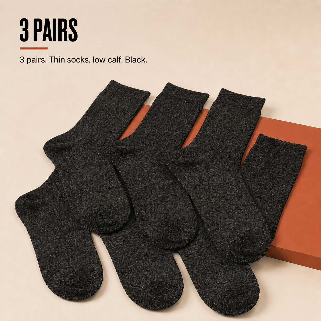 SILVARA Black thin low-calf sock