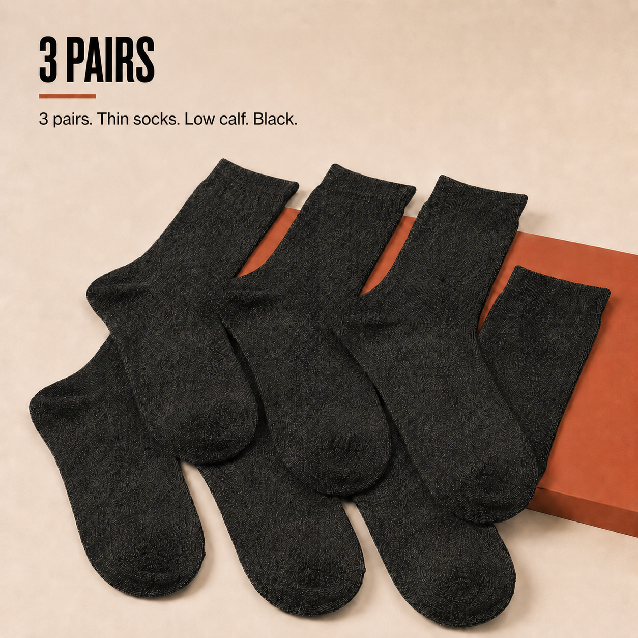 SILVARA Black thin low-calf sock